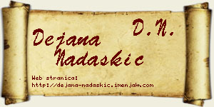 Dejana Nadaškić vizit kartica
